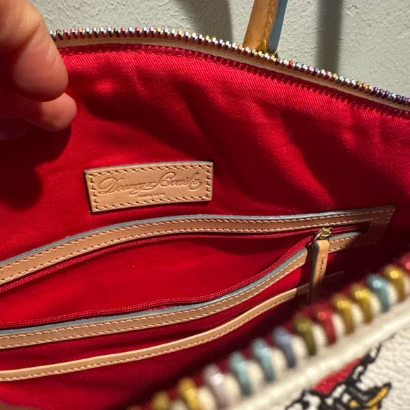 Dooney & Bourke Disneyana Disney Disneyland White Leather Full Size Bag Purse - Picture 4 of 12